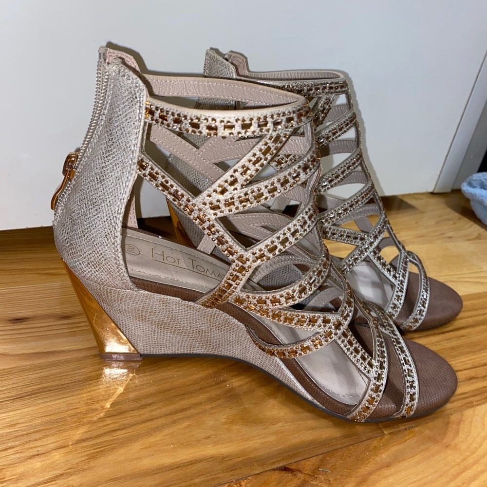 gold heels